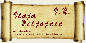 Vlaja Miljojčić vizit kartica